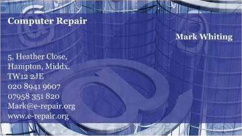 Computer Repair Card